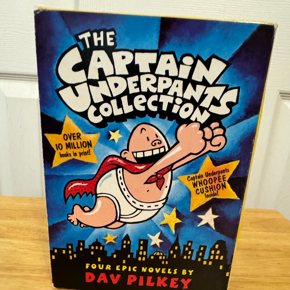 The First Captain Underpants Box Collection Four Epic Novels by Dav Pilkey Book